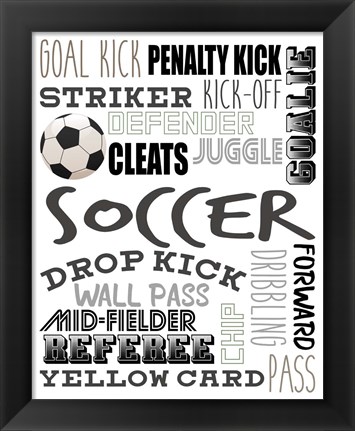 Framed Soccer V2 Print