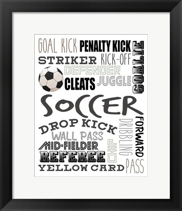 Framed Soccer V2 Print