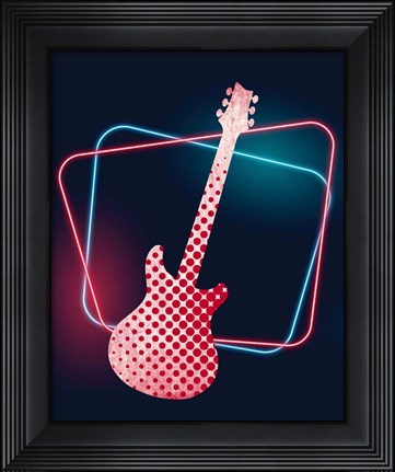 Framed Neon Music 1 Print