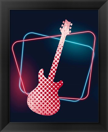 Framed Neon Music 1 Print