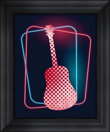 Framed Neon Music 3 Print