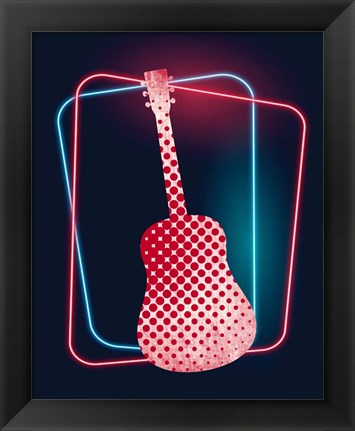 Framed Neon Music 3 Print