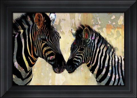 Framed Zebra Love Print