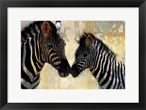 Framed Zebra Love Print