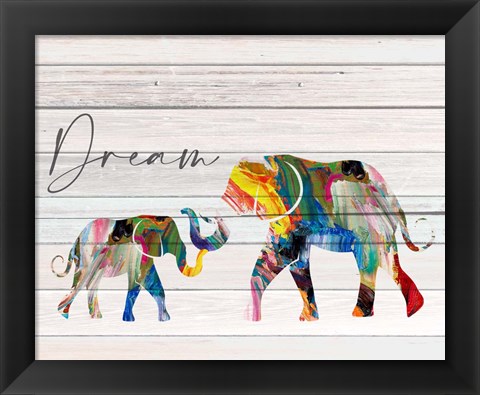 Framed Dream Elephant Print