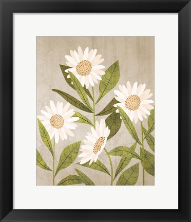 Framed Daisies 1 Print