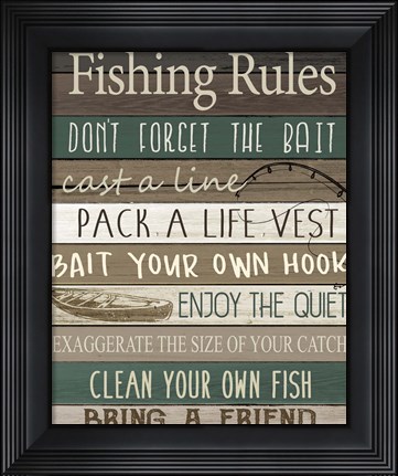 Framed Fishing Print