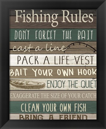 Framed Fishing Print