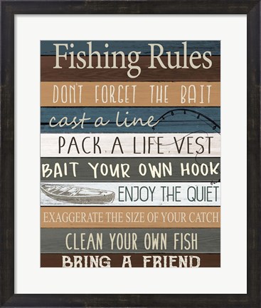 Framed Fishing v2 Print