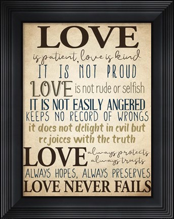 Framed Love Is Print