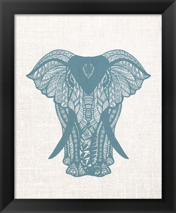 Framed Elephant Mandala Print