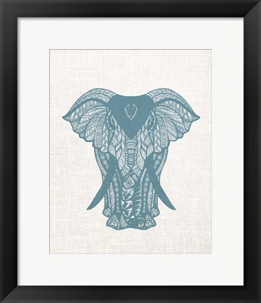 Framed Elephant Mandala Print