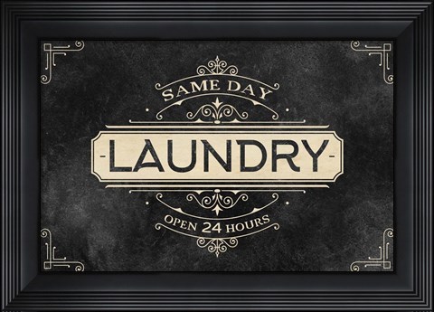 Framed Laundry Open 24 Print