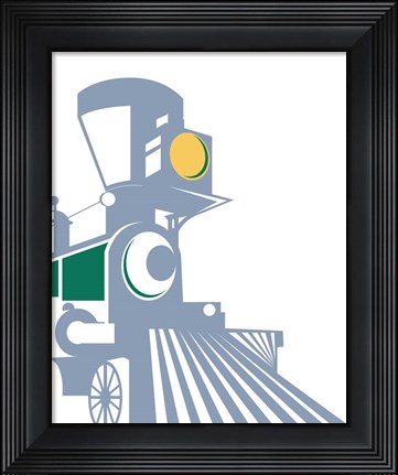 Framed Eat Sleep Trains 1 Print