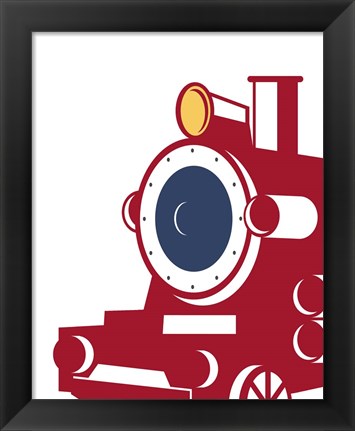 Framed Eat Sleep Trains 3 Print