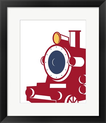Framed Eat Sleep Trains 3 Print