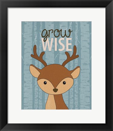 Framed Grow Wise Print