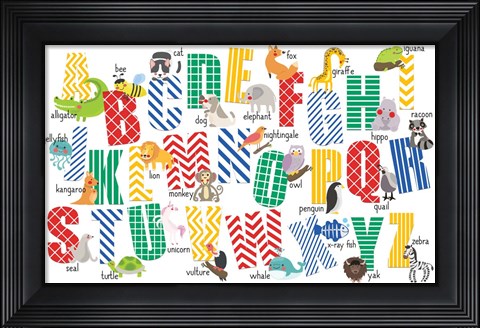 Framed ABCs Animals Print