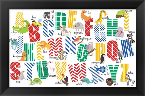 Framed ABCs Animals Print