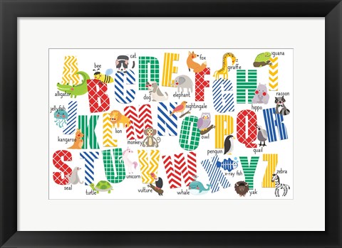 Framed ABCs Animals Print