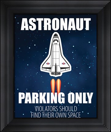 Framed Astronaut Parking Print