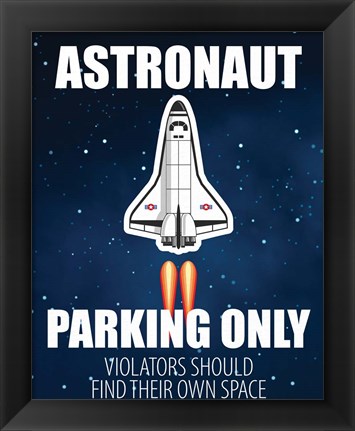 Framed Astronaut Parking Print