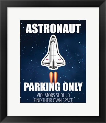 Framed Astronaut Parking Print