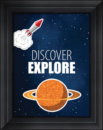 Framed Explore Space Print