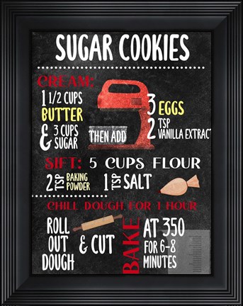 Framed Sugar Cookies Print