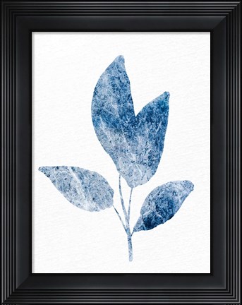 Framed Marble Leaf 1 Print
