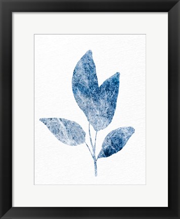 Framed Marble Leaf 1 Print