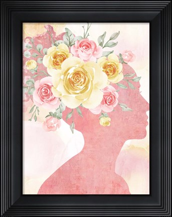 Framed Pink Silhouette Print