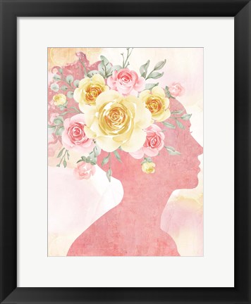 Framed Pink Silhouette Print