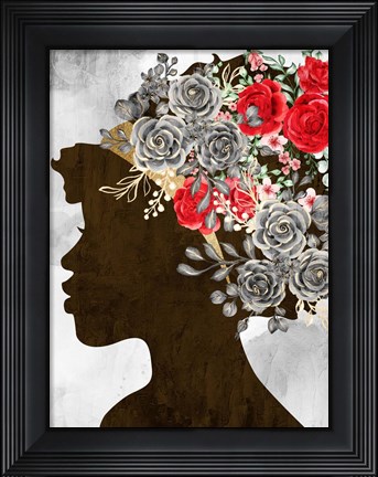 Framed Red and Black Print