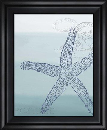 Framed Seaside Card 4 v2 Print