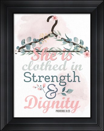 Framed She is Clothed Print