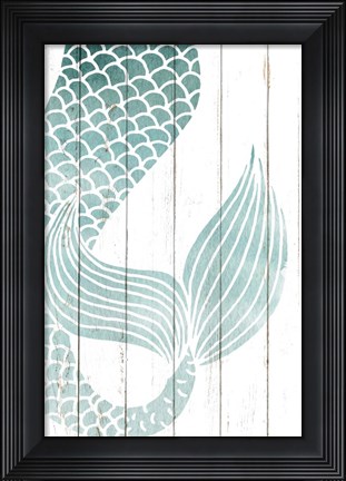Framed Mermaid Tail 1 Print