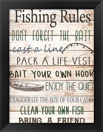 Framed Bait Your Own Hook Print