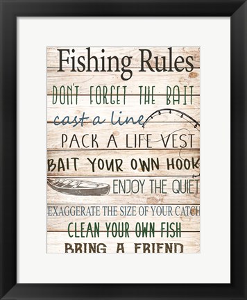 Framed Bait Your Own Hook Print