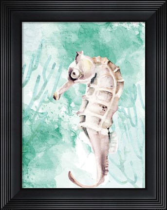 Framed Seahorse Swimming Print