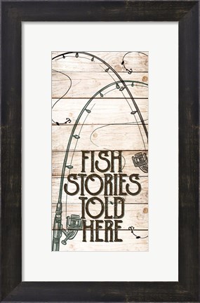 Framed Fishing Panel 1 Print