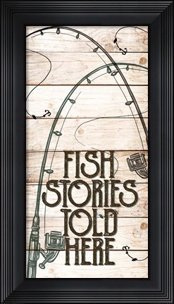 Framed Fishing Panel 1 Print