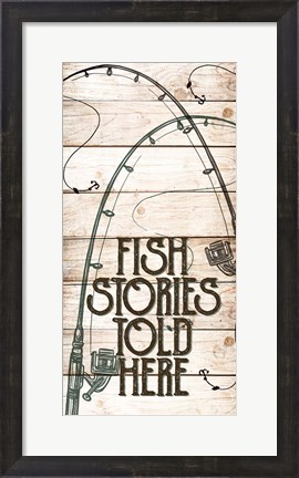 Framed Fishing Panel 1 Print
