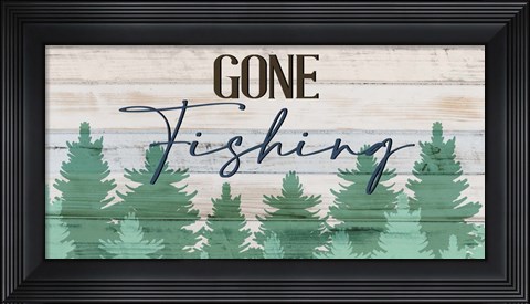 Framed Gone Fishing Print
