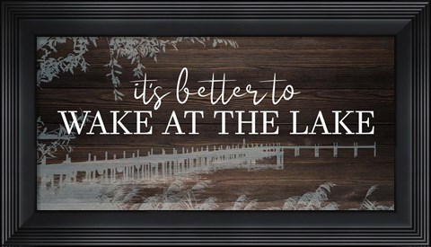 Framed Wake at the Lake Print