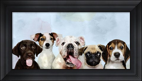 Framed Puppy Portrait Print
