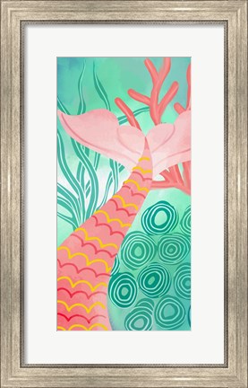 Framed Mermaid Tail 1 Print