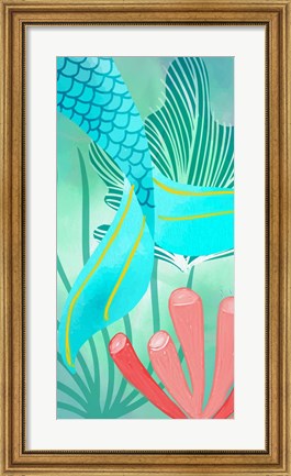 Framed Mermaid Tail 2 Print