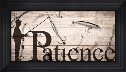 Framed Patience Fishing Print