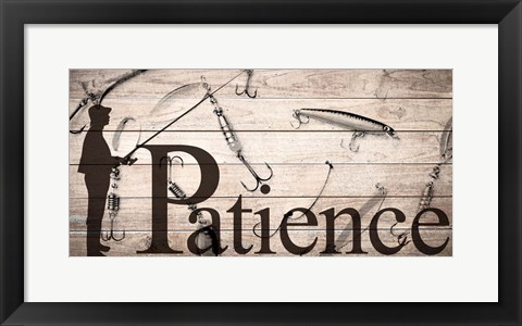 Framed Patience Fishing Print